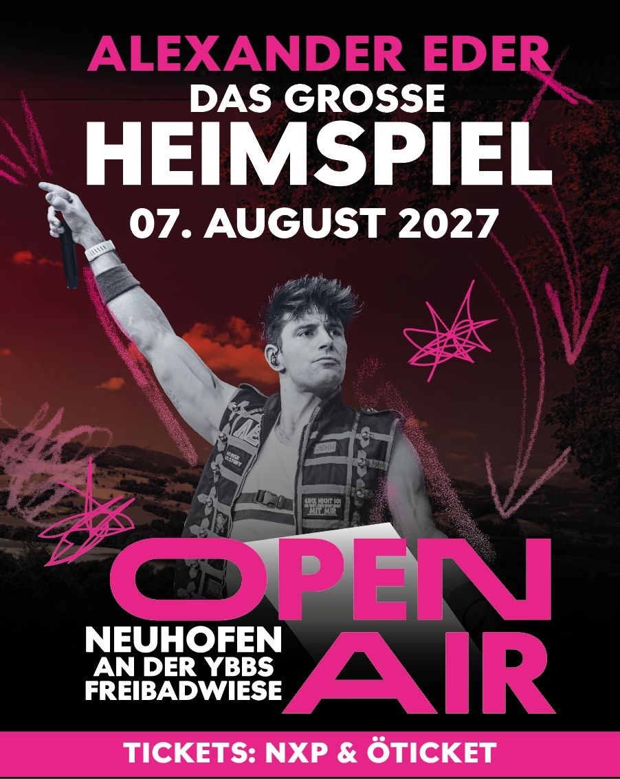 Plakat Das Heimspiel: Alexander Eder & Band live am 7. August 2027 in Neuhofen