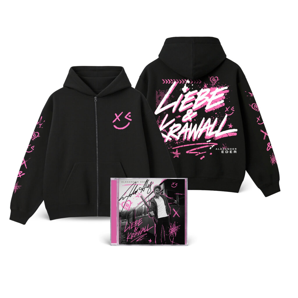 Alexander Eder Liebe & Krawall: signierte CD mit Zipper Hoodie