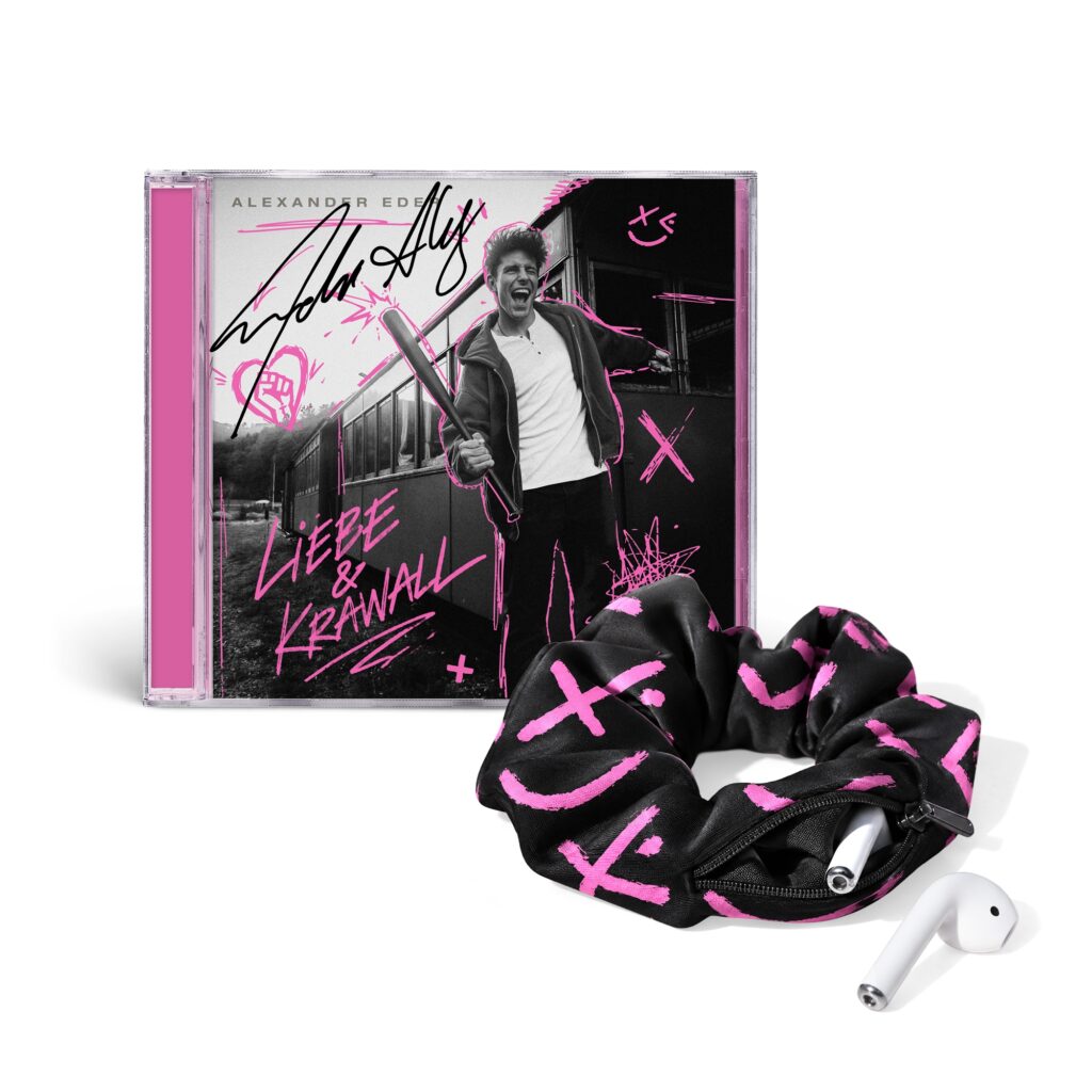 Alexander Eder Liebe & Krawall: signierte CD mit Zipper Scrunchie